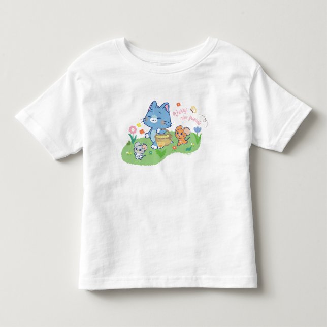 Anime Tom, Jerry, and Tuffy Picnic Toddler T-shirt (Front)
