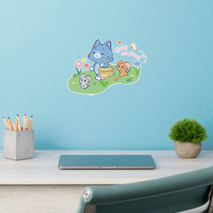 Anime Tom, Jerry, and Tuffy Picnic Wall Decal