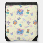 Anime Tom, Jerry, and Tuffy Playtime Pattern Drawstring Bag