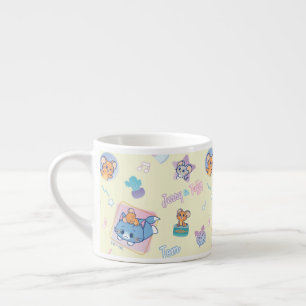 Anime Tom, Jerry, and Tuffy Playtime Pattern Espresso Cup