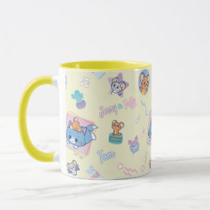 Anime Tom, Jerry, and Tuffy Playtime Pattern Mug