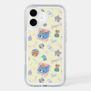 Anime Tom, Jerry, and Tuffy Playtime Pattern iPhone 16 Case