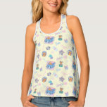 Anime Tom, Jerry, and Tuffy Playtime Pattern Tank Top