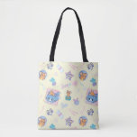 Anime Tom, Jerry, and Tuffy Playtime Pattern Tote Bag