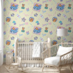 Anime Tom, Jerry, and Tuffy Playtime Pattern Wallpaper