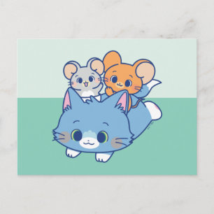 Anime Tom, Jerry, and Tuffy Postcard