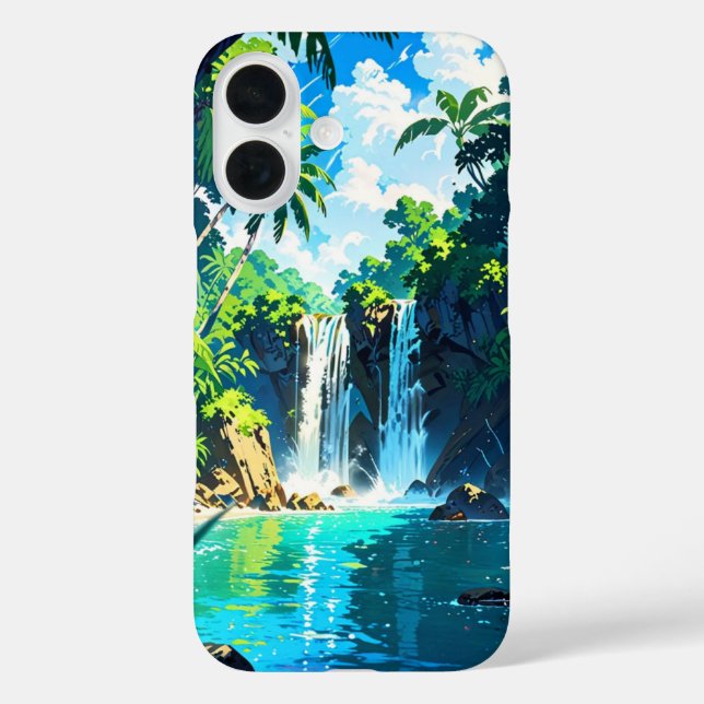 Anime Tropical Island Escape Case-Mate iPhone Case (Back)