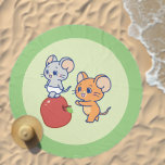 Anime Tuffy and Jerry Apple Rolling Beach Towel<br><div class="desc">This charming anime graphic captures a delightful moment shared between the two famous mice from "Tom and Jerry." Tuffy walks triumphantly atop a giant, glossy apple, while Jerry pushes the apple along with excitement, perhaps suggesting a playful game or a shared snack. Their expressions are full of joy and mischief,...</div>