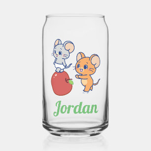 Anime Tuffy and Jerry Apple Rolling Can Glass
