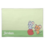 Anime Tuffy and Jerry Apple Rolling Cloth Placemat