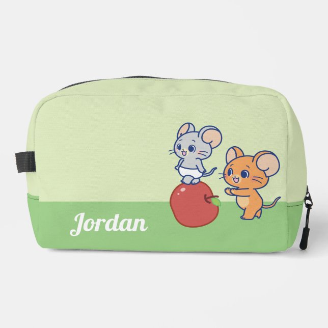Anime Tuffy and Jerry Apple Rolling Dopp Kit (Front)