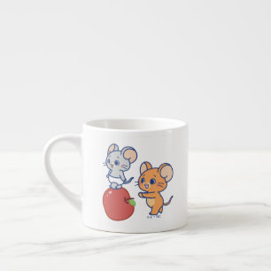 Anime Tuffy and Jerry Apple Rolling Espresso Cup