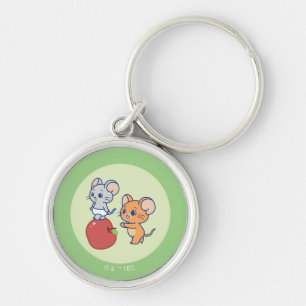 Anime Tuffy and Jerry Apple Rolling Keychain