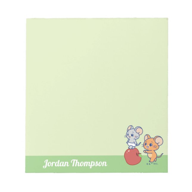 Anime Tuffy and Jerry Apple Rolling Notepad (Front)