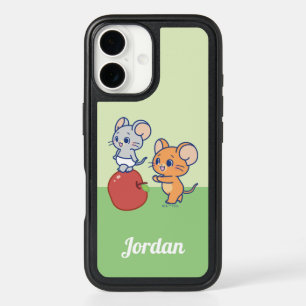 Anime Tuffy and Jerry Apple Rolling iPhone 16 Case