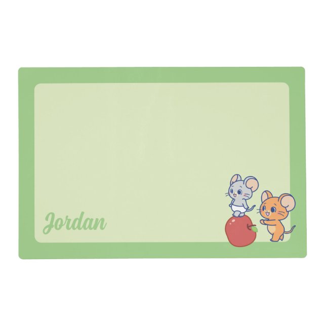 Anime Tuffy and Jerry Apple Rolling Placemat (Front)