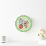 Anime Tuffy and Jerry Apple Rolling Round Clock