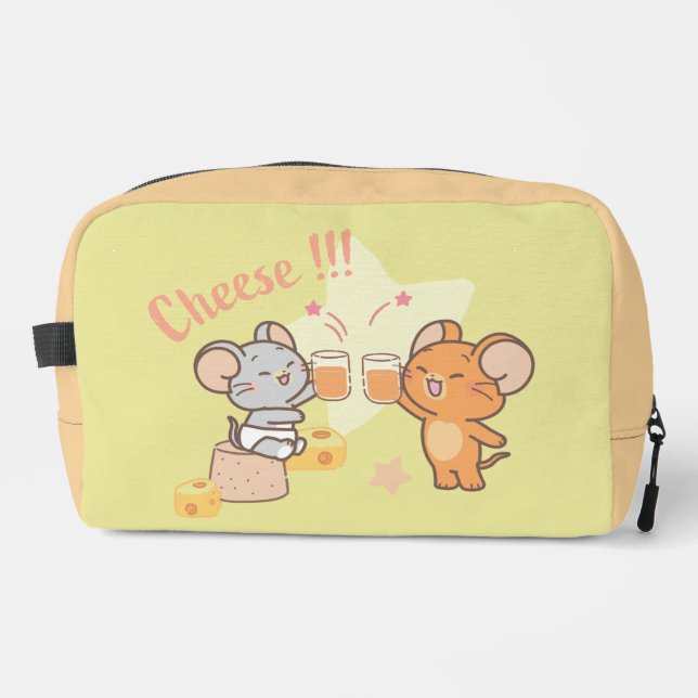 Anime Tuffy and Jerry Cheers to Cheese Dopp Kit (Front)