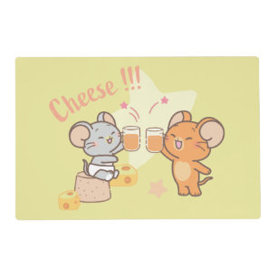 Anime Tuffy and Jerry Cheers to Cheese Placemat