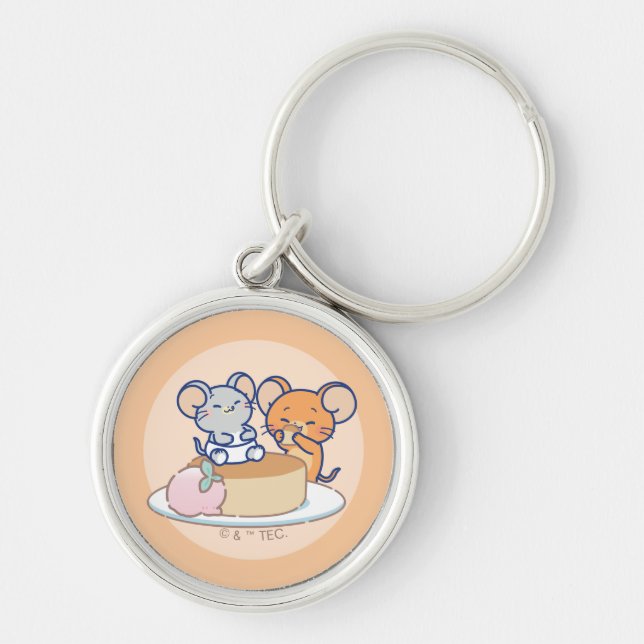Anime Tuffy and Jerry Cheesecake Keychain (Front)