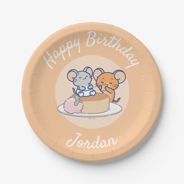 Anime Tuffy and Jerry Cheesecake Paper Plates (Front)