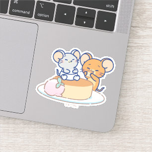 Anime Tuffy and Jerry Cheesecake Sticker