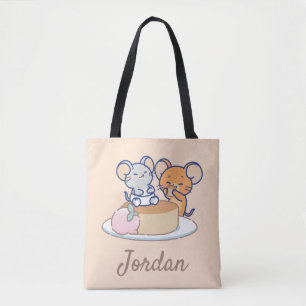 Anime Tuffy and Jerry Cheesecake Tote Bag