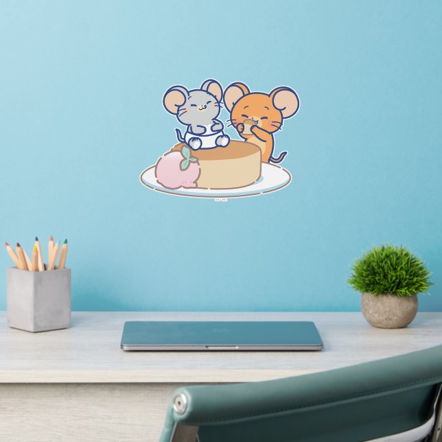 Anime Tuffy and Jerry Cheesecake Wall Decal (Home Office 2)