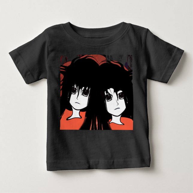 Anime Twins Baby T-Shirt (Front)