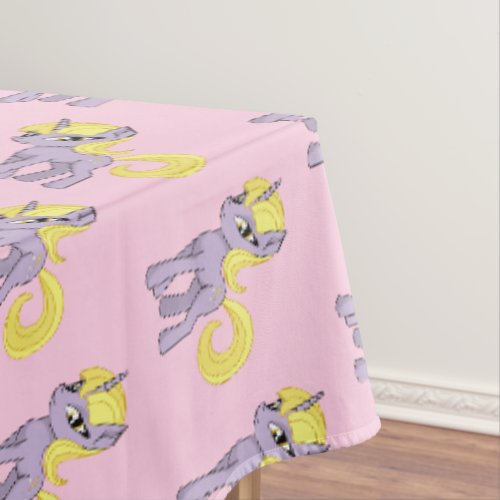 Anime Unicorn Pink Girl Birthday Tablecloth