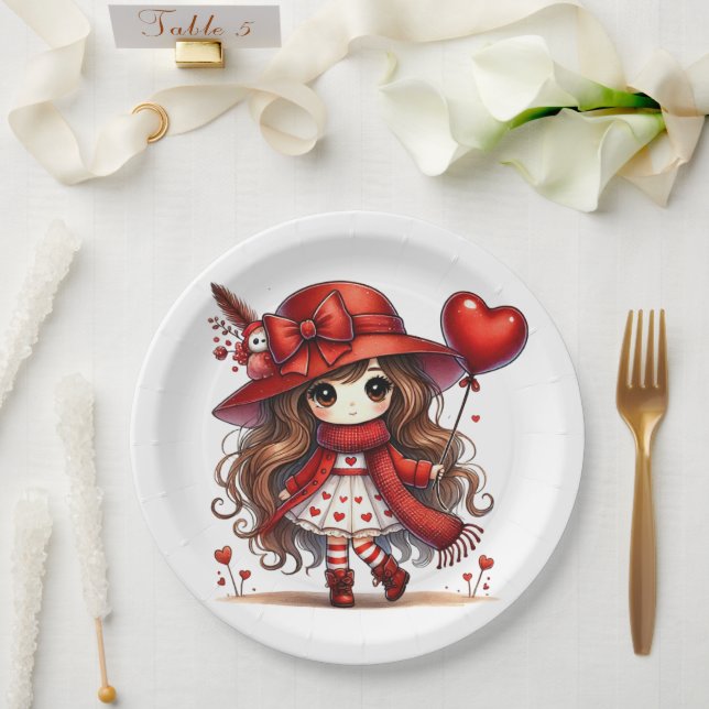 Anime Valentine  Paper Plates (Wedding)