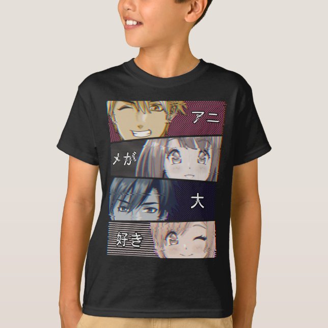 Anime Vaporwave Aesthetics Japanese Otaku T-Shirt (Front)