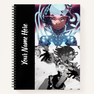 Anime Variety Cover 8.5" x 11" Spiral Sketchbook Notebook