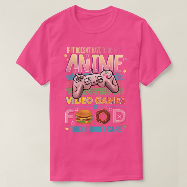 Anime Video Games Food  Anime Lovers Idea Girls Bo T-Shirt (Design Front)