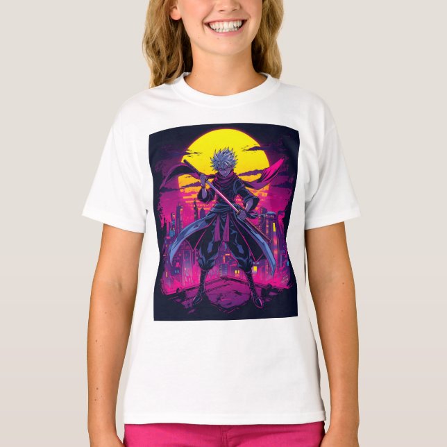 Anime Violet – Bold & Dreamy Aesthetics T-Shirt (Front)