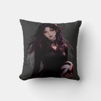 Anime Volleyball Girl - Halloween Edition Throw Pillow