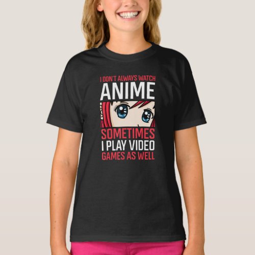 Anime Waifu Girl Eyes Video Games Gamer Gaming Quo T_Shirt