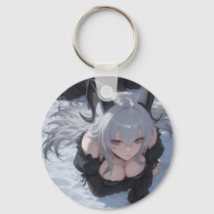 anime waifu keychain