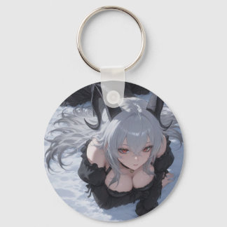 anime waifu keychain