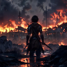 Anime warrior desk mat