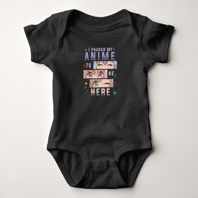 Anime watching Girl Japanese Anime Lover Baby Bodysuit (Front)