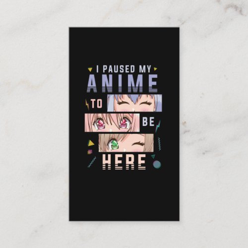 Anime watching Girl Japanese Anime Lover Business Card