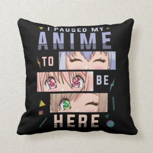 Anime watching Girl Japanese Anime Lover Throw Pillow