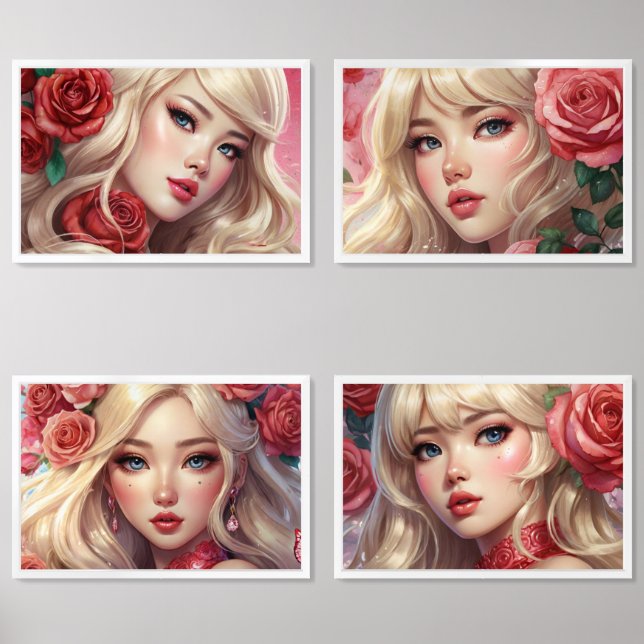 Anime Watercolor Print Set (Front)