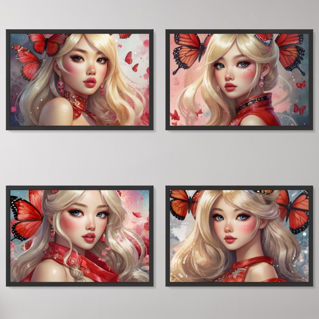 Anime Watercolor Print Set (Front)