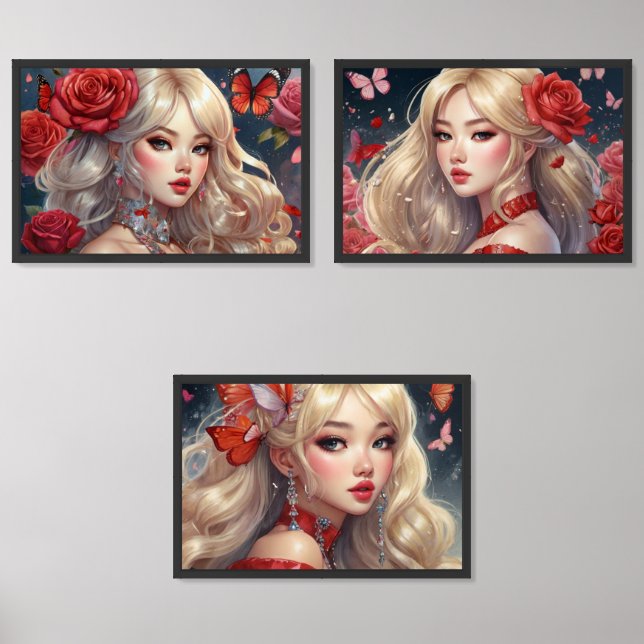 Anime Watercolor Print Set (Front)