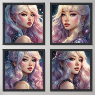 Anime Watercolor Print Set