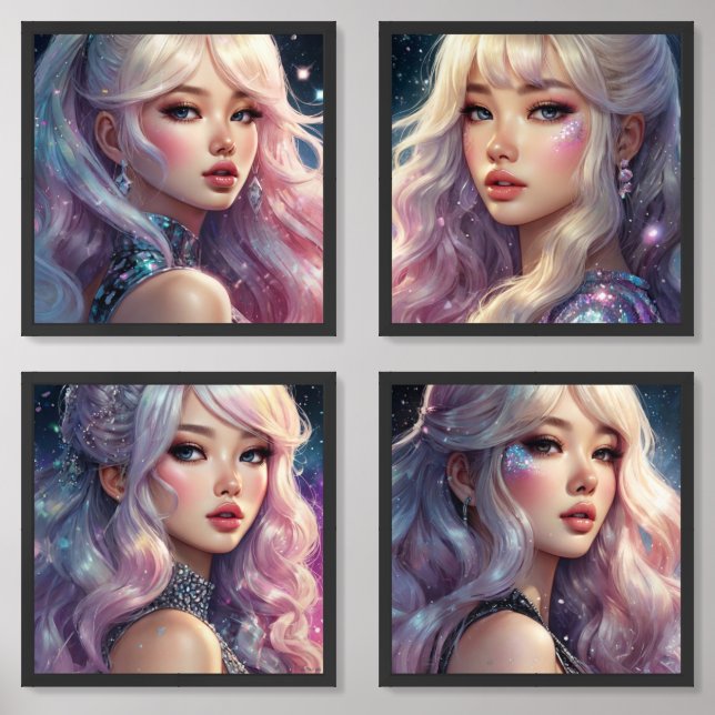 Anime Watercolor Print Set (Front)