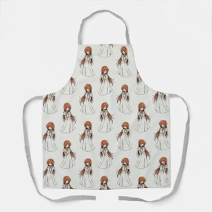 Anime Weeb Girl Manga Pattern Design Apron