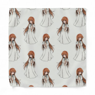 Anime Weeb Girl Manga Pattern Design  Bandana